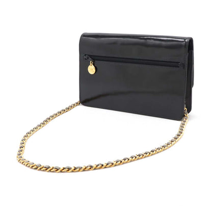 Chanel Patent Leather Coco Mark Chain Wallet Shoulder Bag