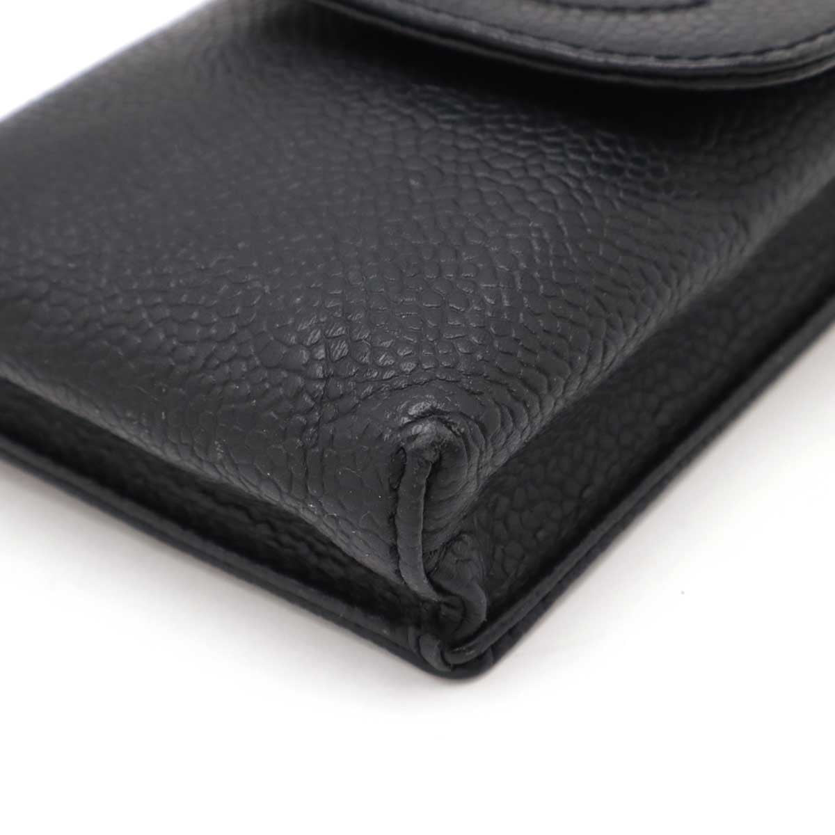 Chanel Caviar Skin Coco Mark Cigarette Case Leather A13511