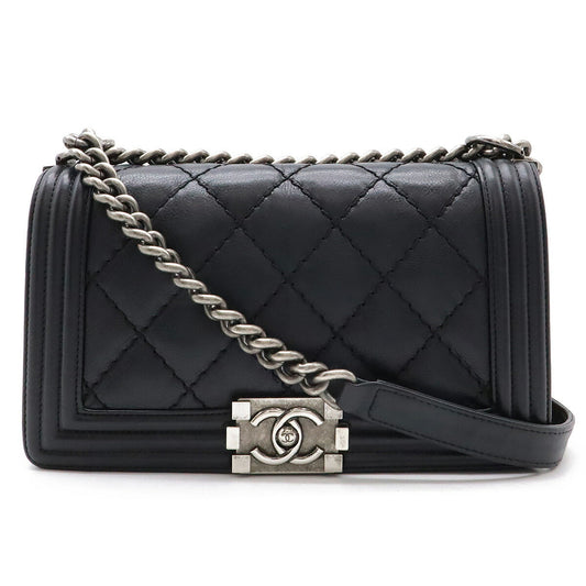 Chanel Leather Boy Chanel Chain Shoulder Bag A67086