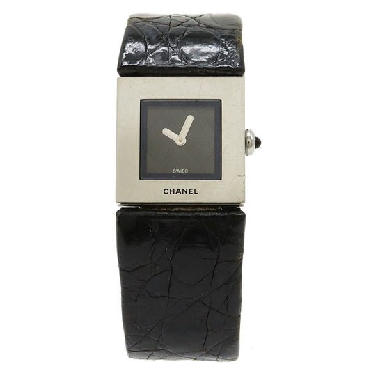 Chanel Black Dial Matelasse Quartz Watch H0116