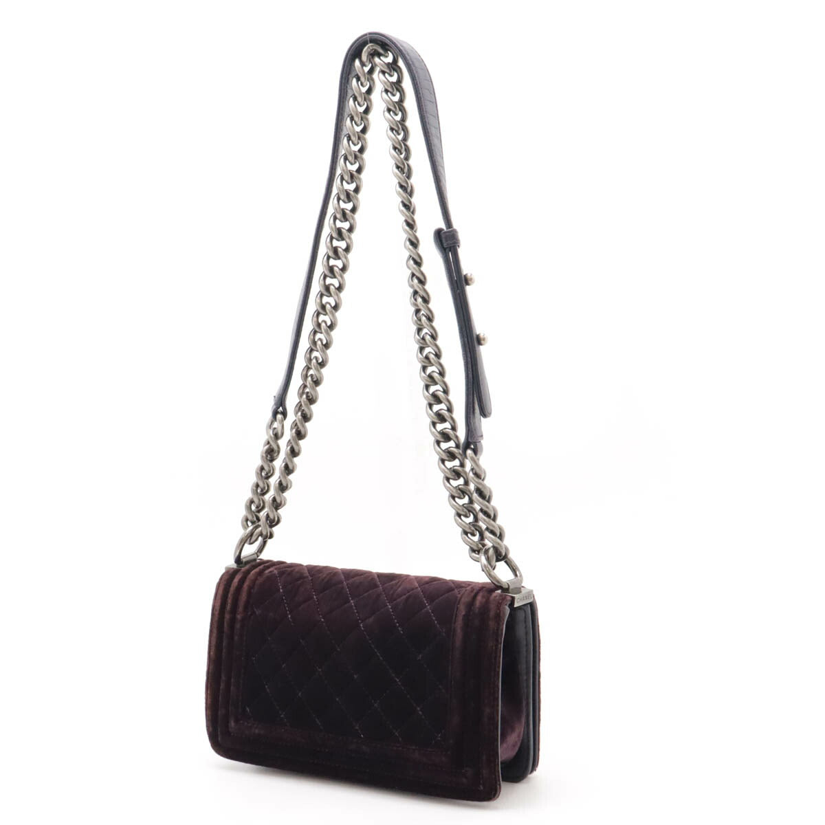 Chanel Velour Leather Boy Chanel Shoulder Bag A67085