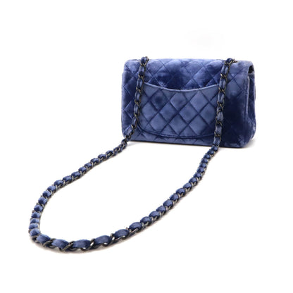 Chanel Velour Mini Matelasse Chain Shoulder Bag