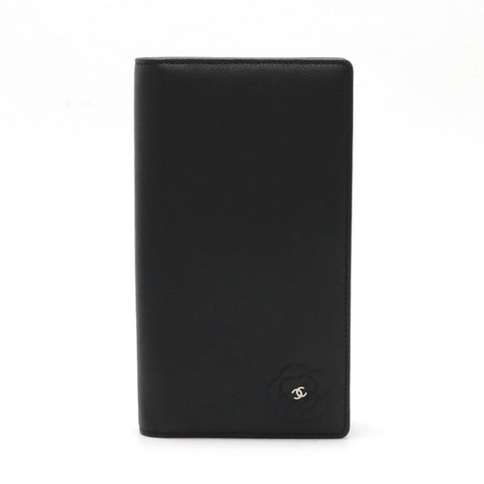 Chanel Camellia Leather Long Wallet