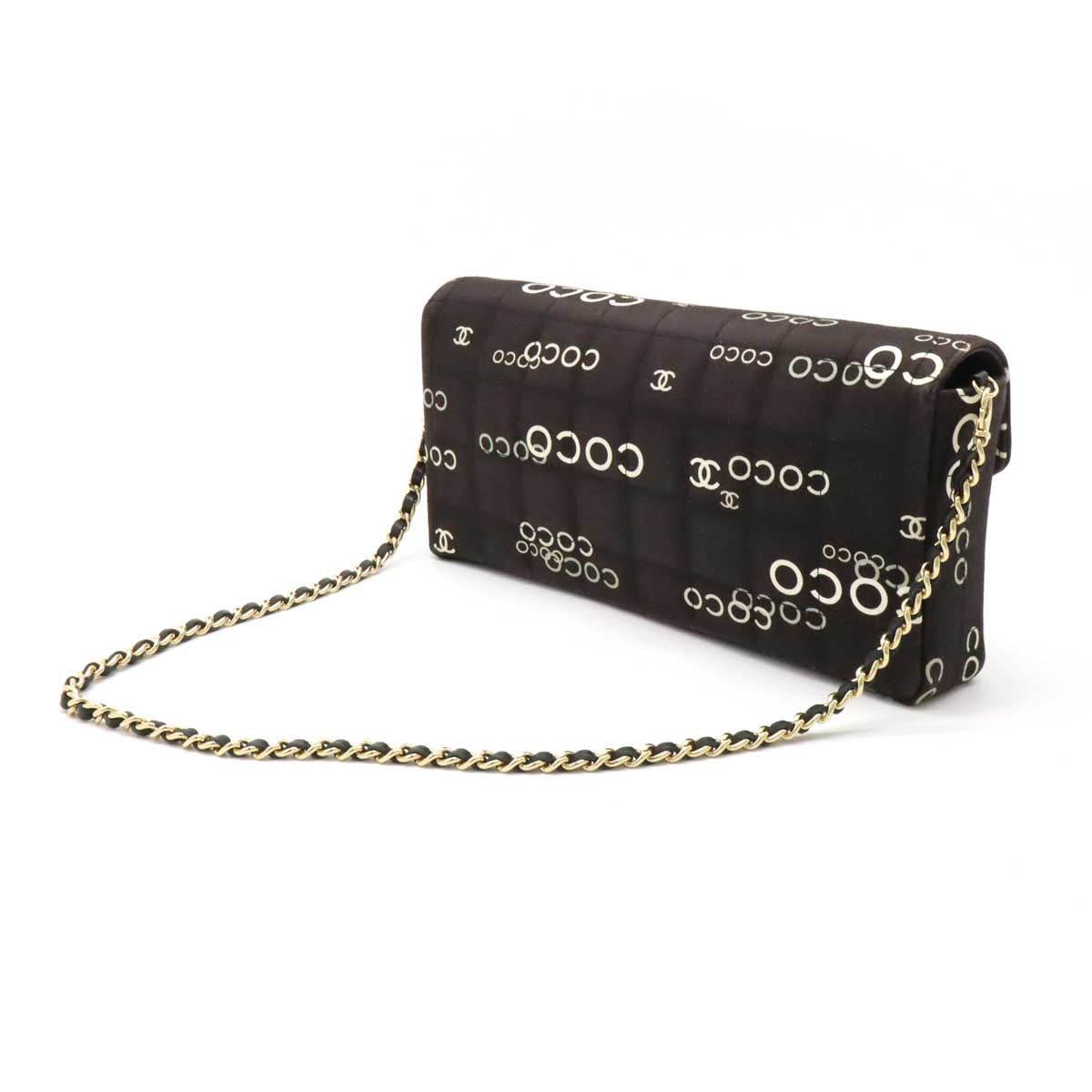 Chanel Canvas COCO Print Choco Bar Chain Shoulder Bag A15316