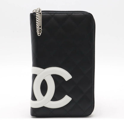 Chanel Cambon Line Coco Mark Organizer Long Wallet Leather A48660
