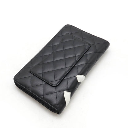 Chanel Cambon Line Coco Mark Organizer Long Wallet Leather A48660
