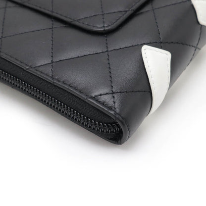 Chanel Cambon Line Coco Mark Organizer Long Wallet Leather A48660