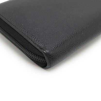 Chanel Coco Mark Caviar Leather Long Wallet