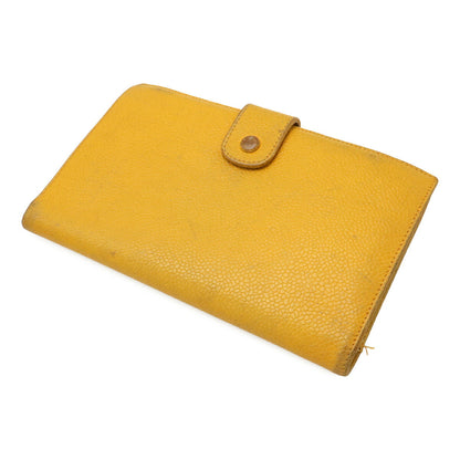 Chanel Coco Mark Caviar Leather Long Wallet