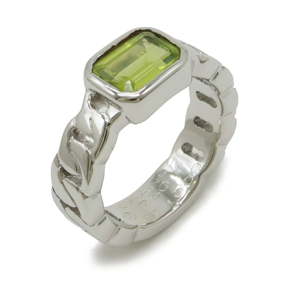 Chanel Peridot Au750 White Gold Ring
