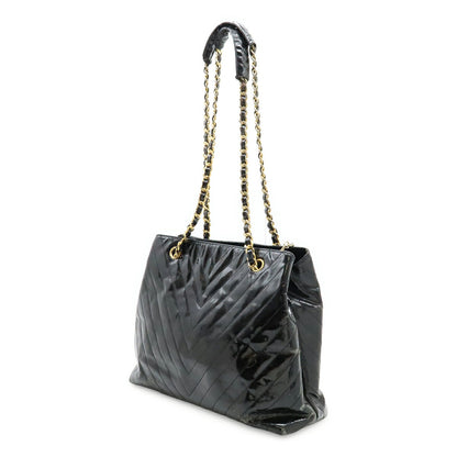 Chanel V Stitch Patent Leather Shoulder Bag
