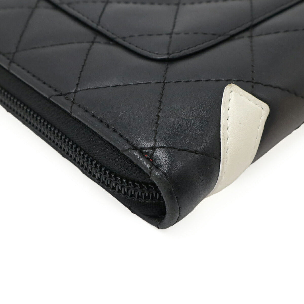 Chanel Cambon Line Organizer Long Wallet Leather
