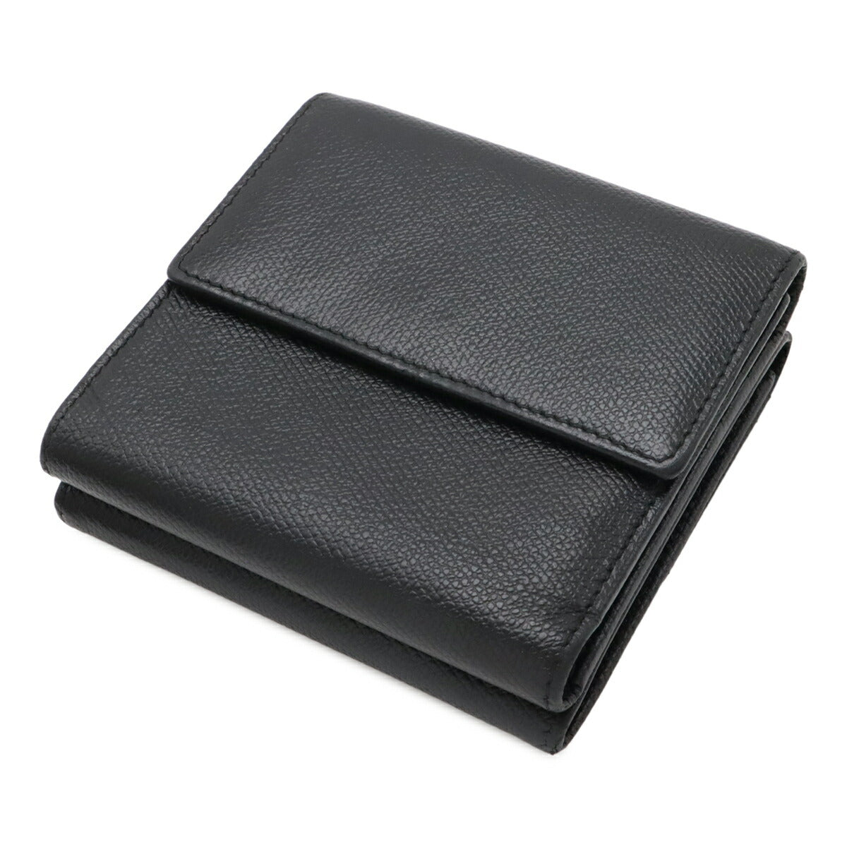 Chanel Coco Button Leather Trifold Wallet