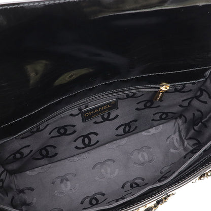 Chanel Choco Bar Patent Leather Shoulder Bag