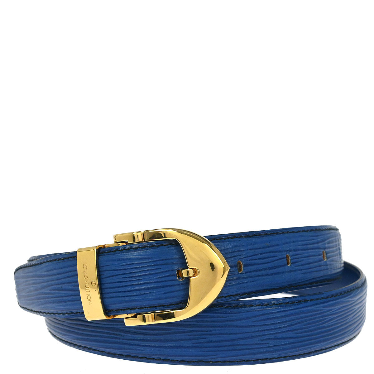 Louis Vuitton Blue Epi Ceinture Belt R15005 #110/44 Small Good