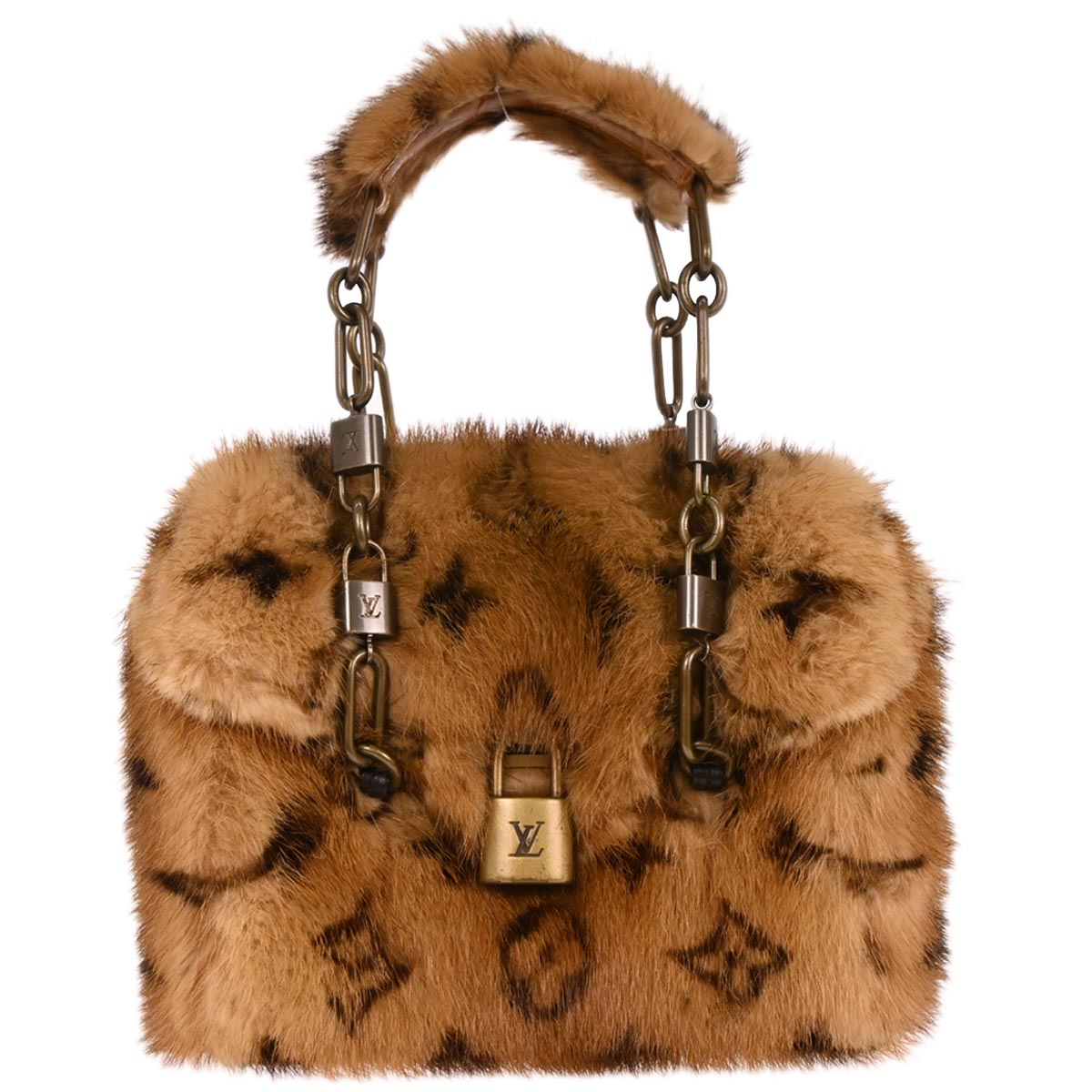 Louis Vuitton 2004 Brown Monogram Mink Mini Papillon Handbag M71944