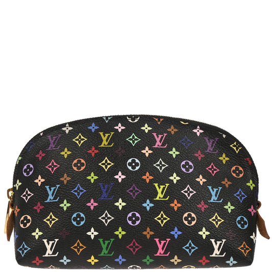 Louis Vuitton Black Monogram Multicolor Pochette Cosmetic M47355