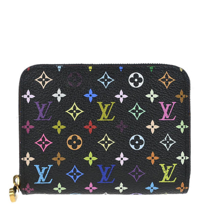 Louis Vuitton 2009 Black Multicolor Zippy Coin Purse Wallet M93740