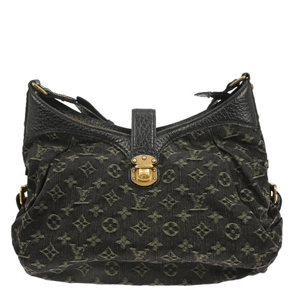 Louis Vuitton 2008 Black Monogram Denim XS Shoulder Bag M95608