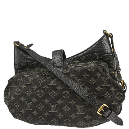 Louis Vuitton 2008 Black Monogram Denim XS Shoulder Bag M95608