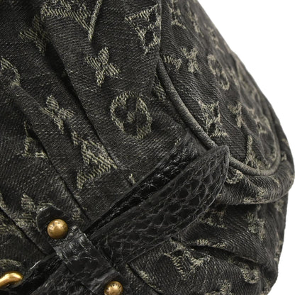 Louis Vuitton 2008 Black Monogram Denim XS Shoulder Bag M95608