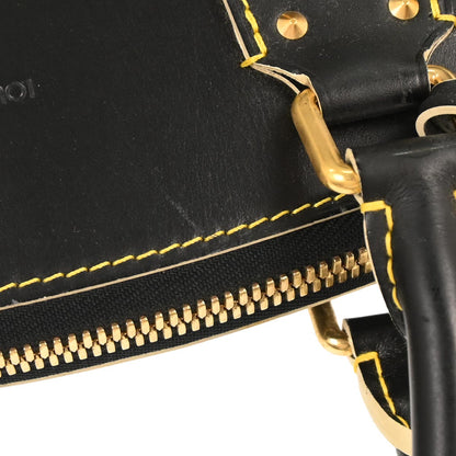 Louis Vuitton 2006 Black Suhali Lockit MM Handbag M91875