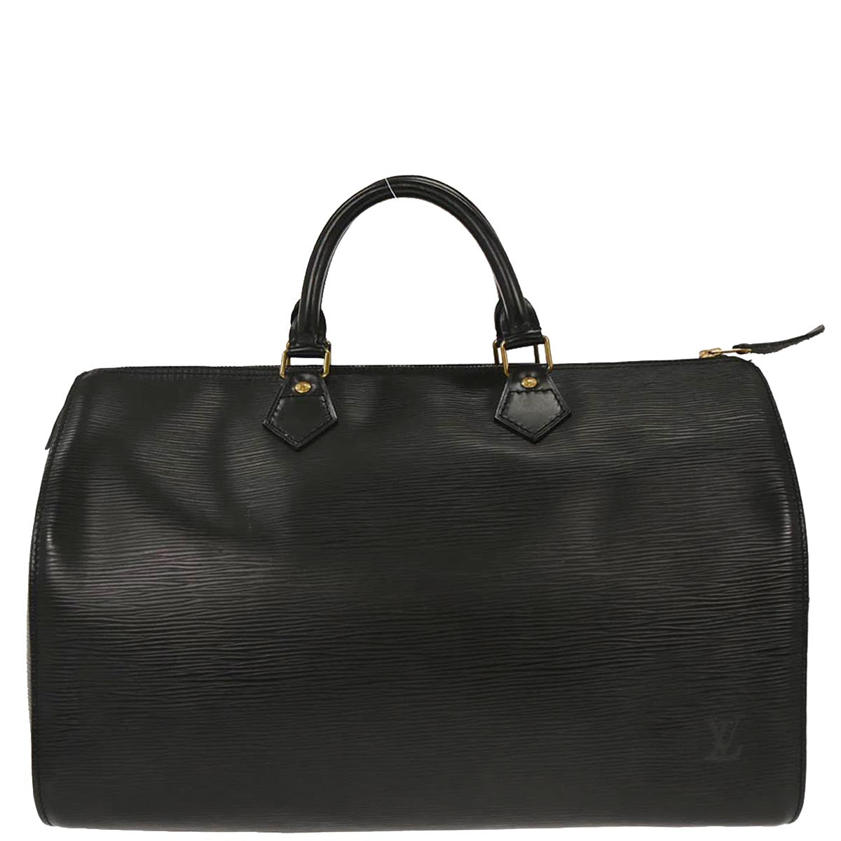 Louis Vuitton 1990 Black Epi Speedy 35 Duffle Handbag M42992