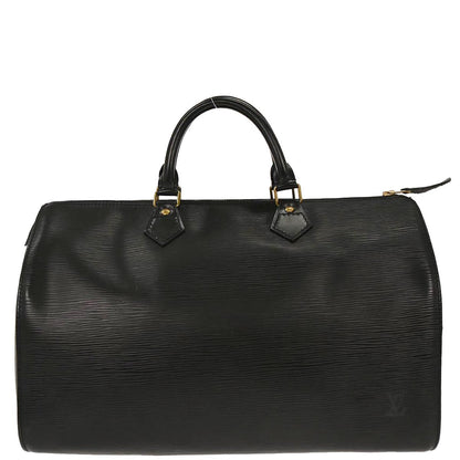 Louis Vuitton 1990 Black Epi Speedy 35 Duffle Handbag M42992