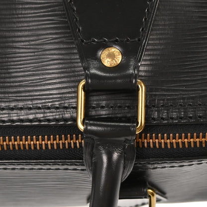 Louis Vuitton 1990 Black Epi Speedy 35 Duffle Handbag M42992