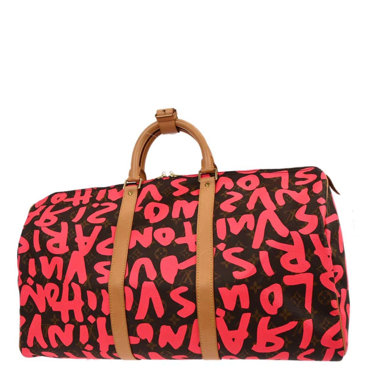 Louis Vuitton Pink Monogram Graffiti Keepall 50 Duffle Bag M93698
