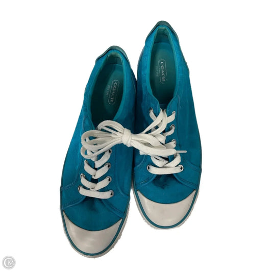 Shoes Designer By Coach In Blue, Size: 10