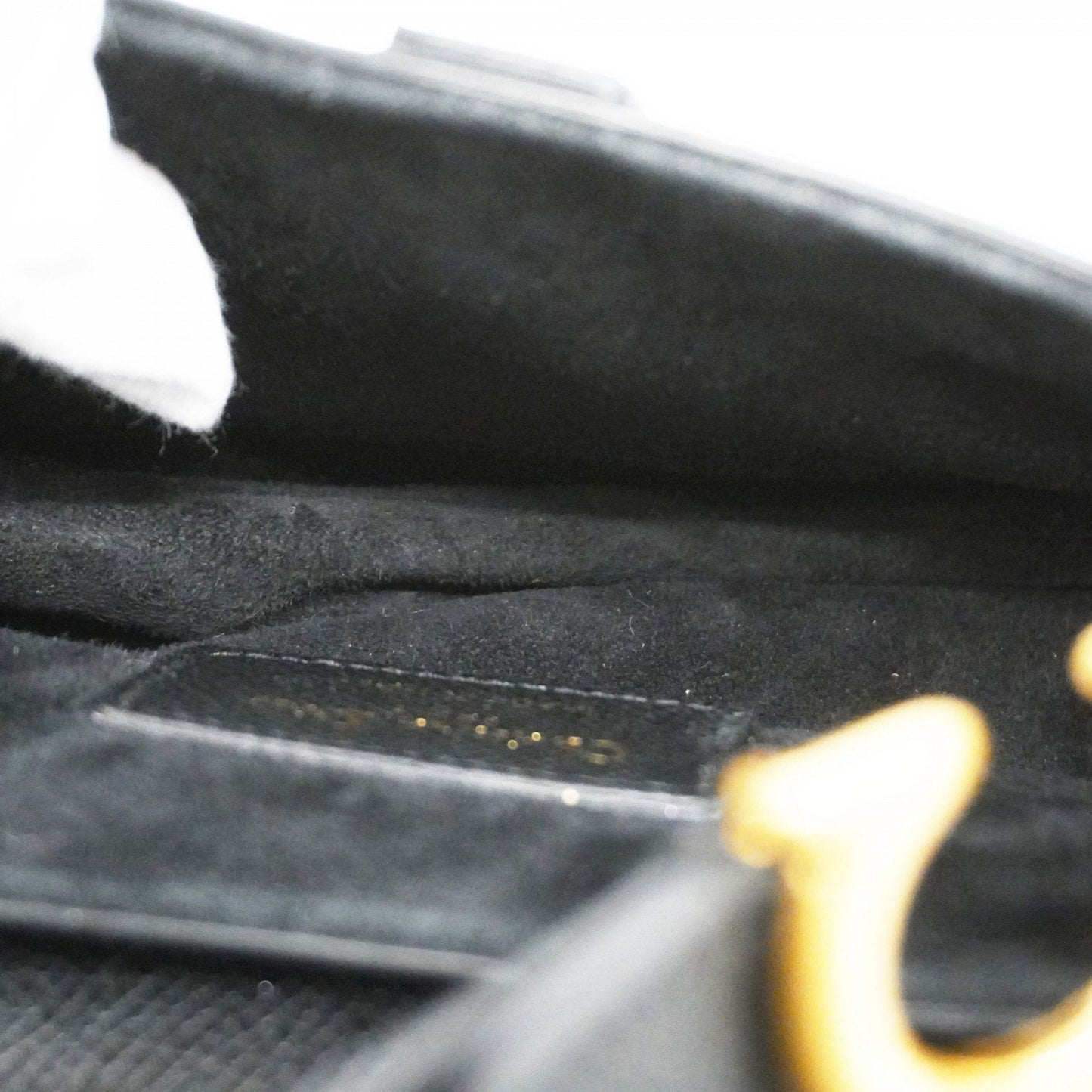 Christian Dior Saddle Handbag Leather Black Leather Handbag ()