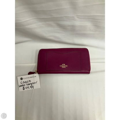 Wallet Designer By Coach, Size: Medium