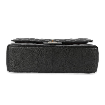 Black Caviar Jumbo Classic Double Flap Bag