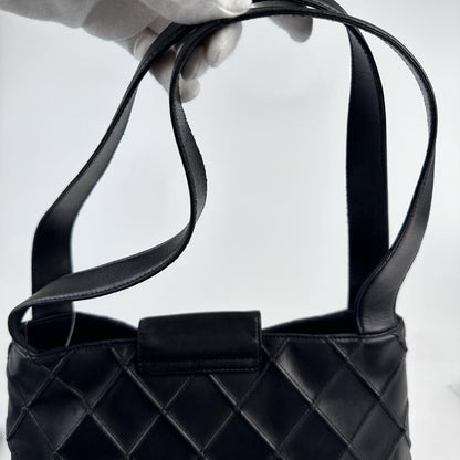 CHANEL | Bags | Chanelbicoloneturn Lock Leather Black Shoulder Bag MR
