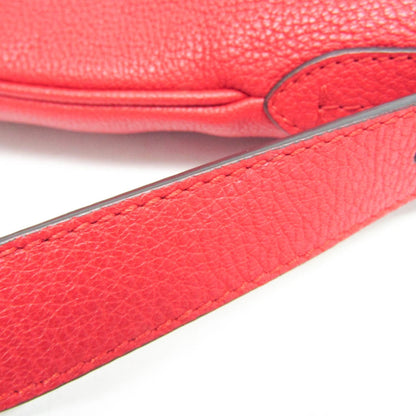 Gucci Gucci Print Red Leather Shoulder Bag