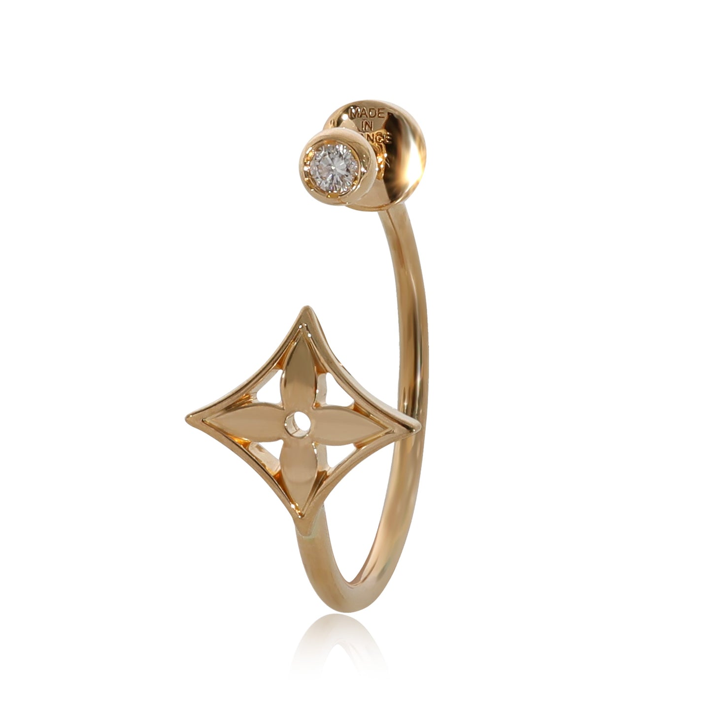 LOUIS VUITTON Idylle Blossom Diamond Earring in 18k Yellow Gold 0.04 CTW