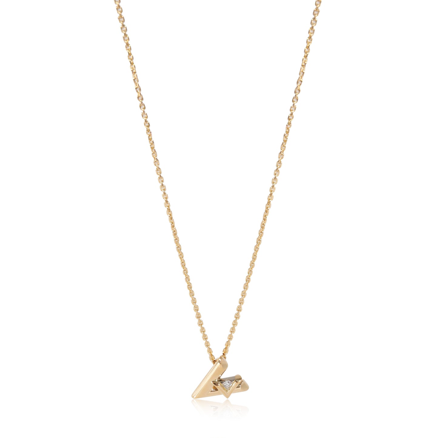 LOUIS VUITTON LV Volt Pendant in 18k Yellow Gold 0.03 CTW