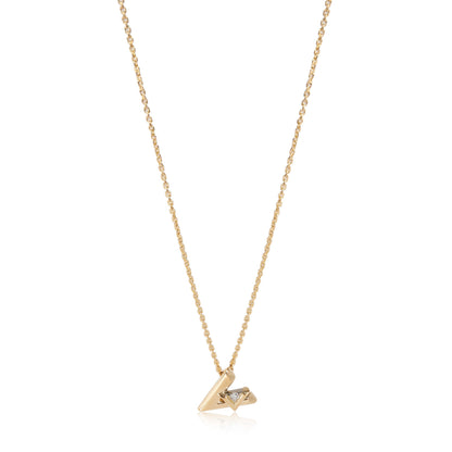LOUIS VUITTON LV Volt Pendant in 18k Yellow Gold 0.03 CTW
