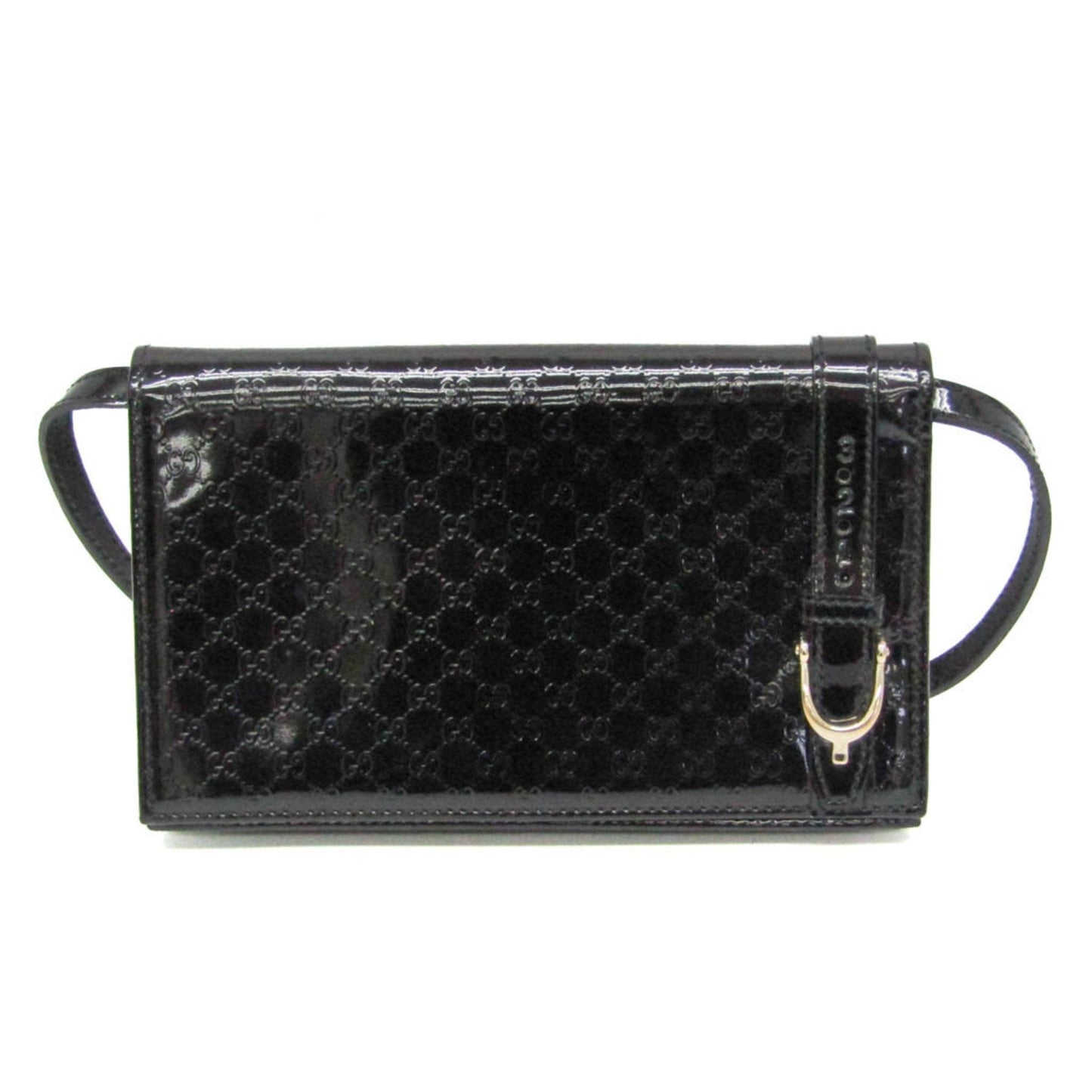 Gucci Micro Guccissima Black Patent Leather Wallet  ()