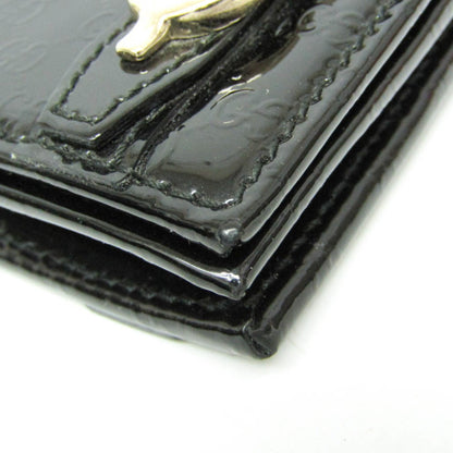 Gucci Micro Guccissima Black Patent Leather Wallet
