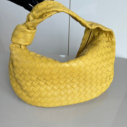 Bottega Veneta Jodie Small Yellow Lambskin Leather