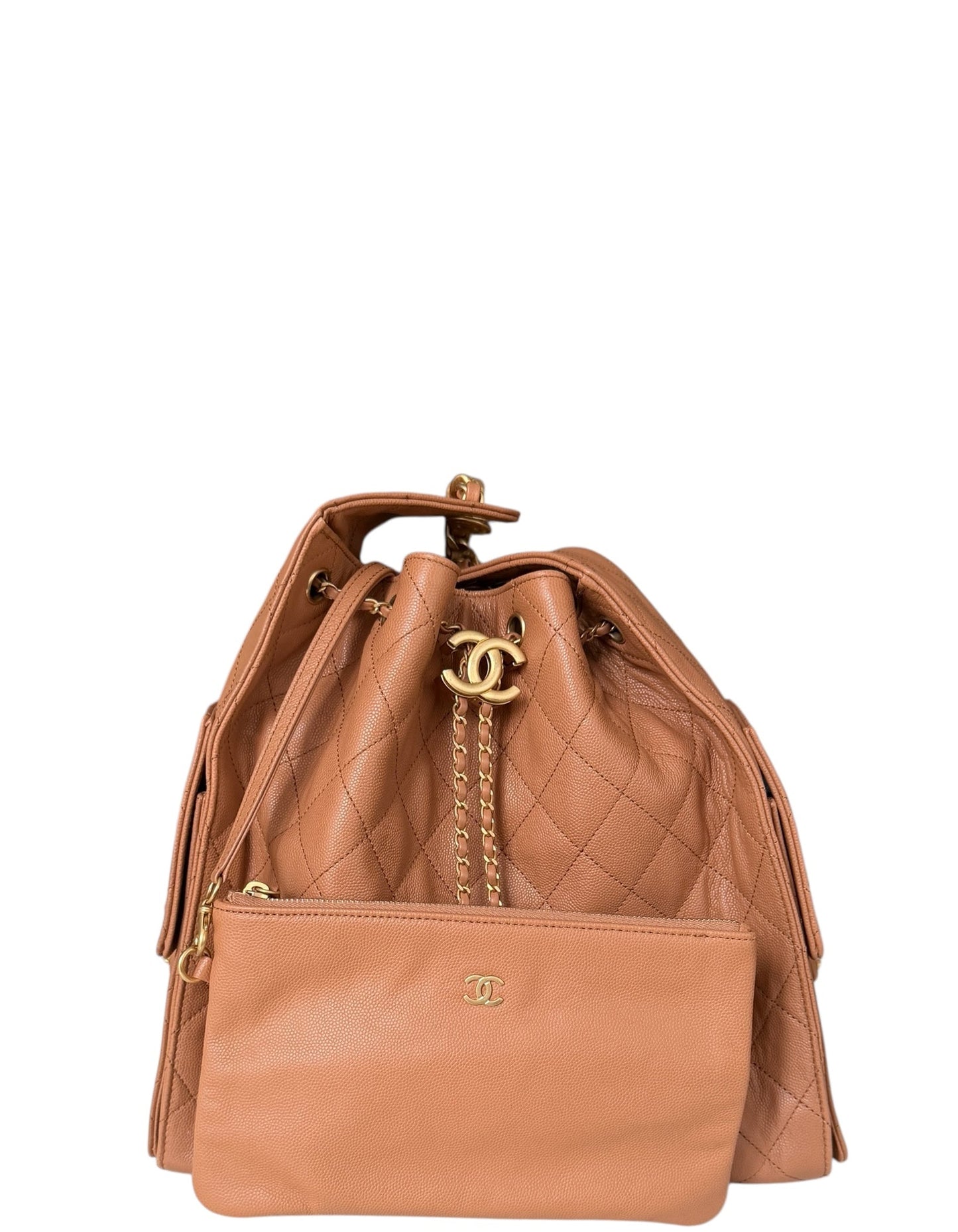 Chanel Brown Leather Medium 25 Hobo