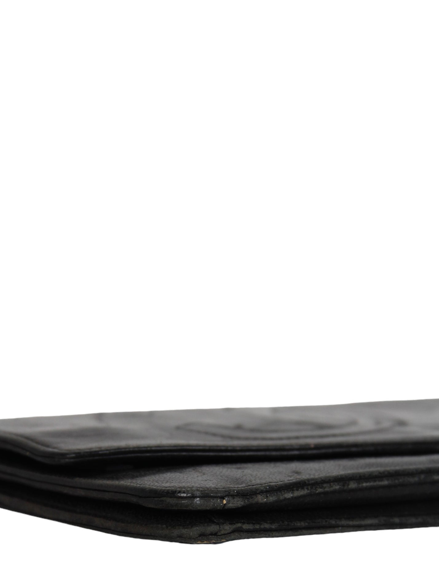 Chanel Vintage Black Wallet/Clutch AS-IS