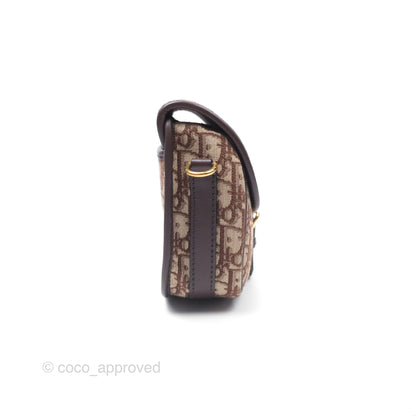 Dior Medium Bobby Bag Brown Oblique Jacquard Canvas Gold Hardware