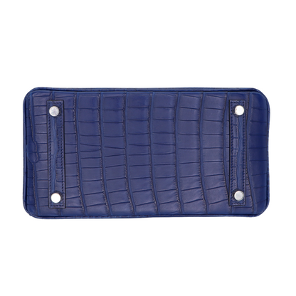 Hermès 25cm Birkin Bleu Saphir Matte Alligator Palladium Hardware