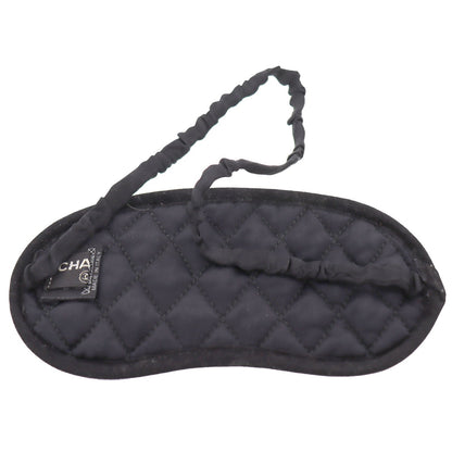 CHANEL Eye Sleep Mask & Pouch Set Black Silk #AH656