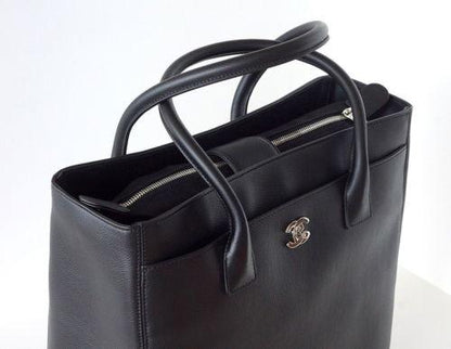 Chanel Bag Black Deerskin Tall Cerf Tote New