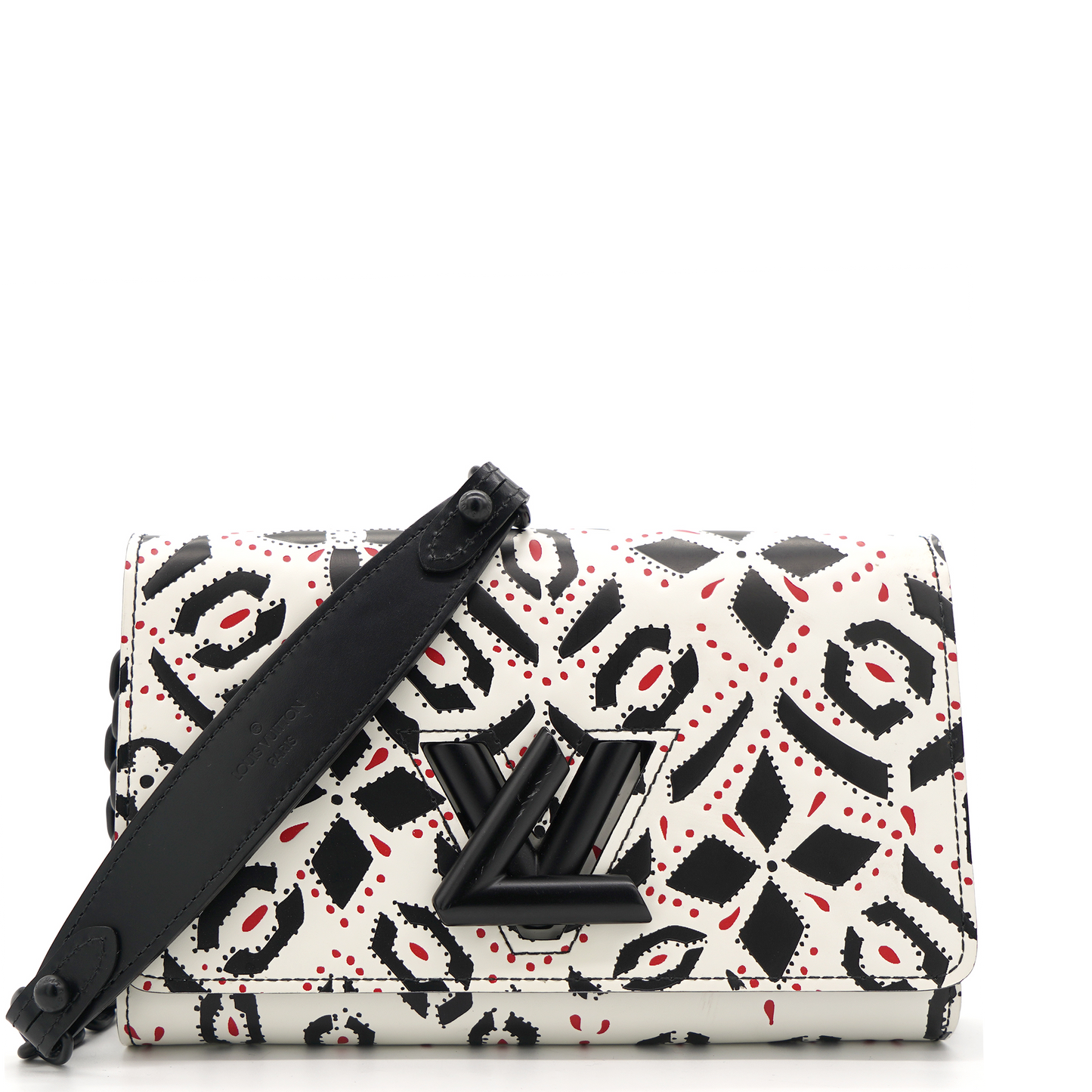Louis-vuitton Graphic Print Leather Twist Wallet on Chain