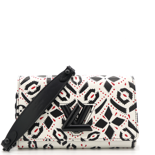 Louis-vuitton Graphic Print Leather Twist Wallet on Chain